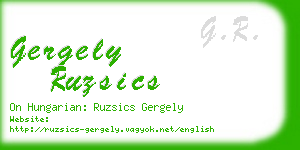 gergely ruzsics business card